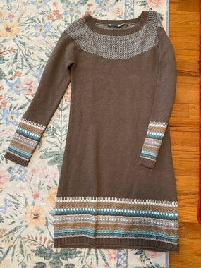 Athleta Fair Isle Knit Dress